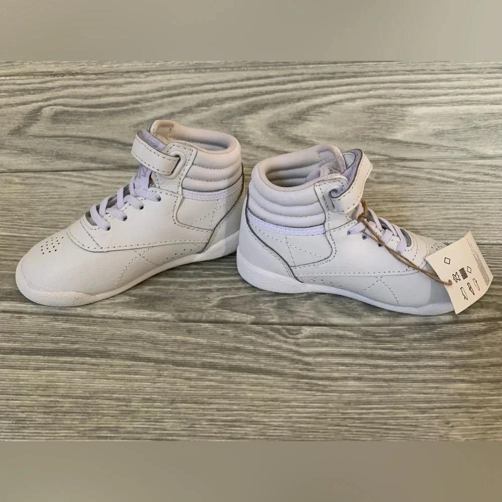 REEBOK KIDS FREESTYLE HI TODDLER WHITE SIZE 6 - Picture 9 of 13